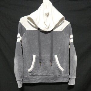 FOREVER 21 | small | Grey and Cream Hooded Sweatshirt | Kangaroo Pocket